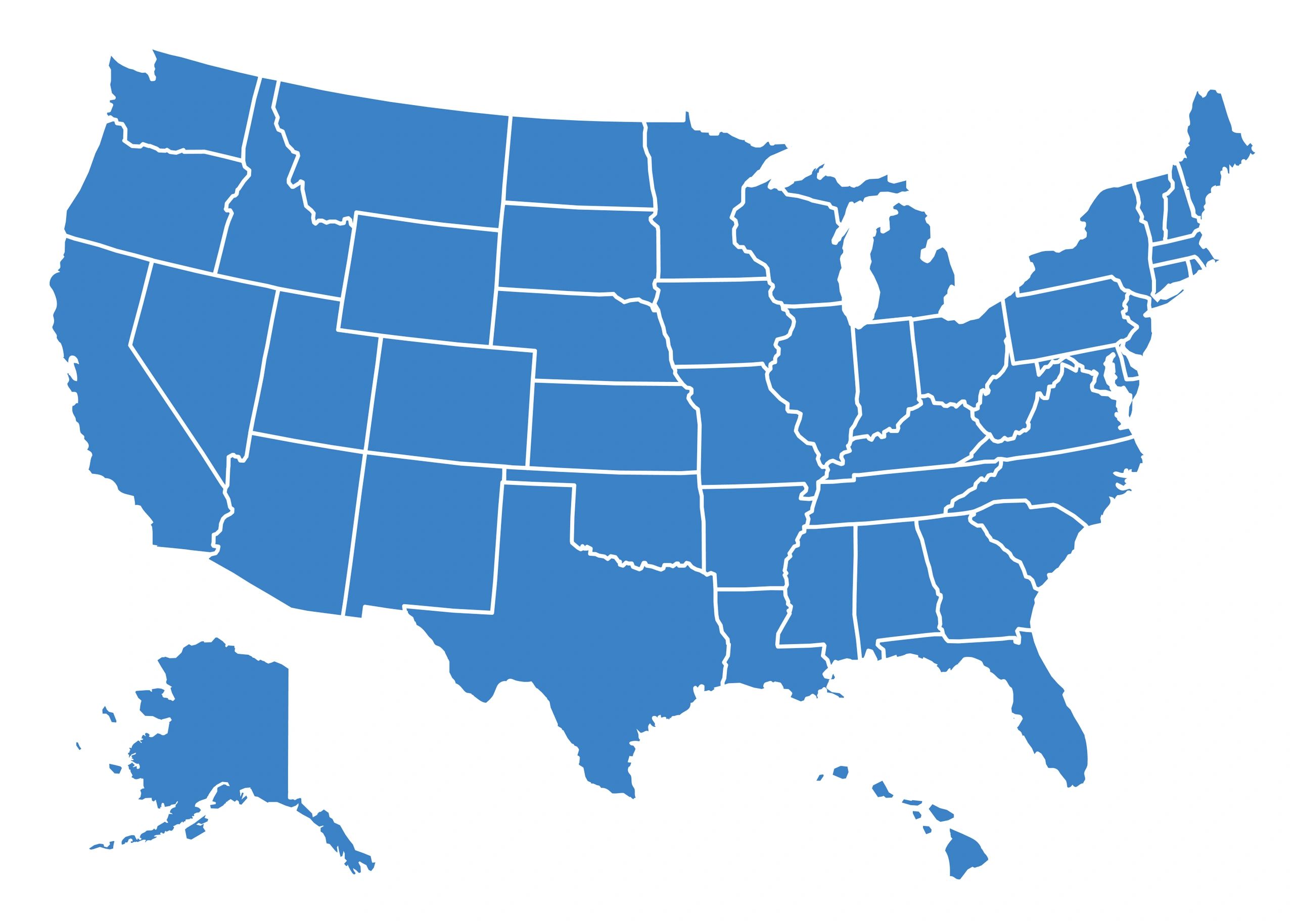 map of United States