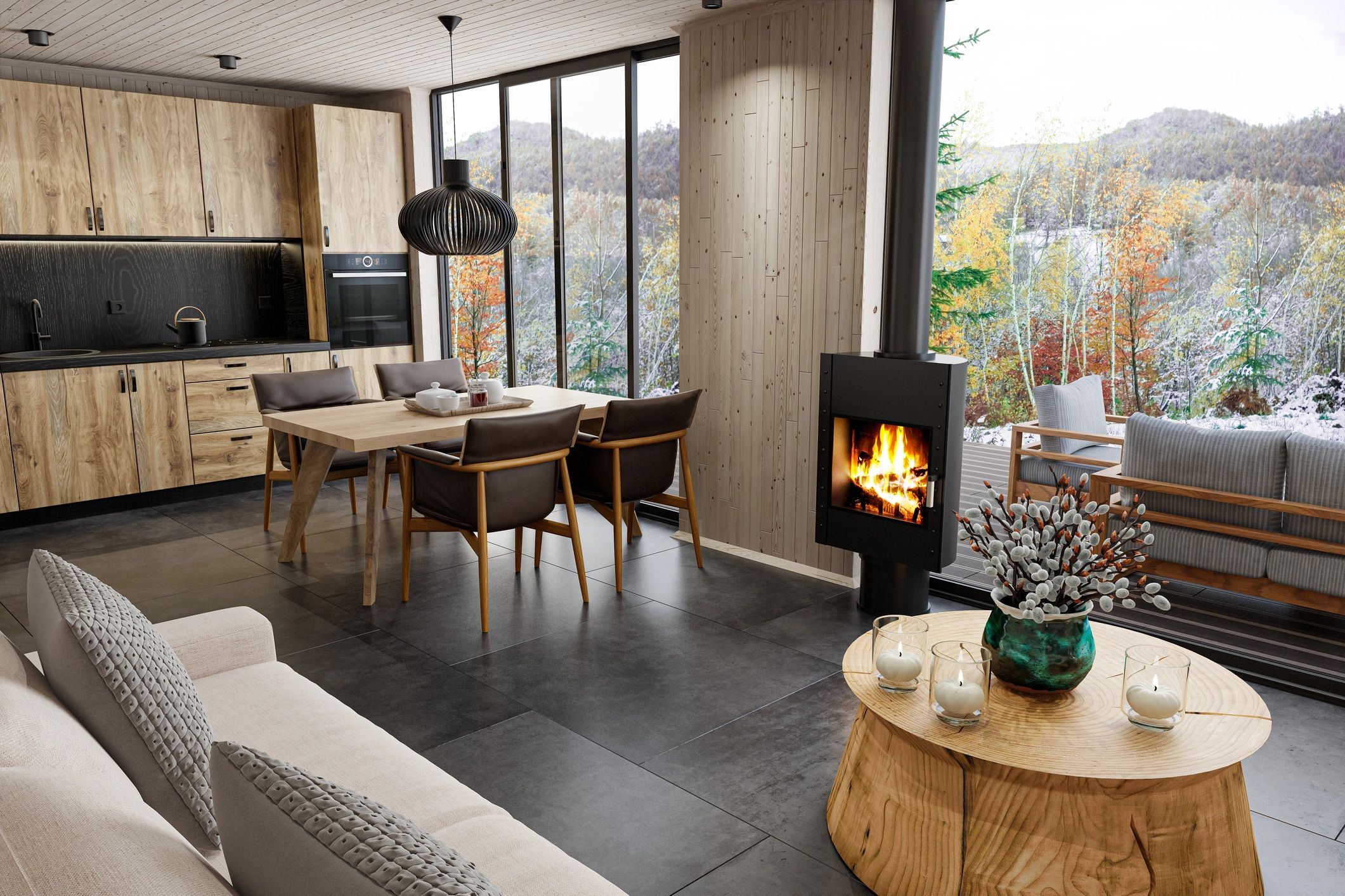 modern vacation home interior